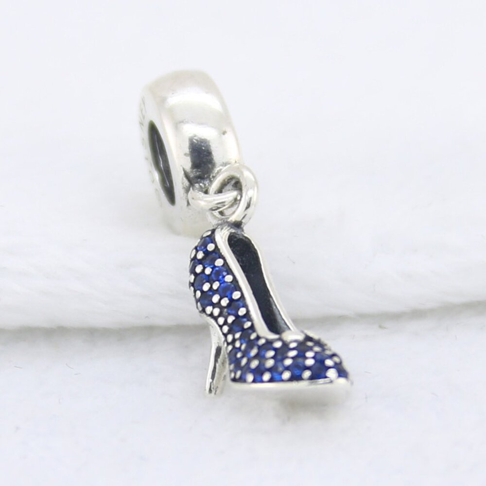 Pandora Charm Disney Cinderella's Sparkling Slipper Shoe Blue Summer Break Sale